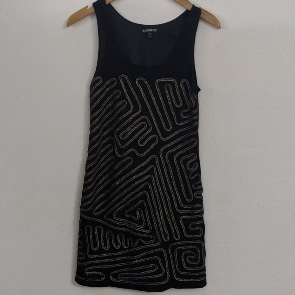 EXPRESS Embroidered Mini Tank Dress ✨